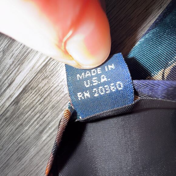 Men’s Silk Tie Sha r’e Lyon New York Handmade Italy Italian Flag Label - Picture 5 of 7